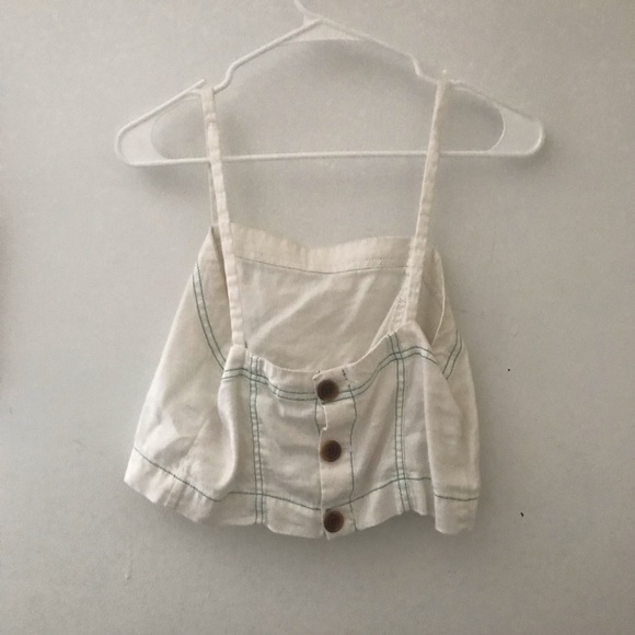 White Tank top with green lining - Picture 3 of 4